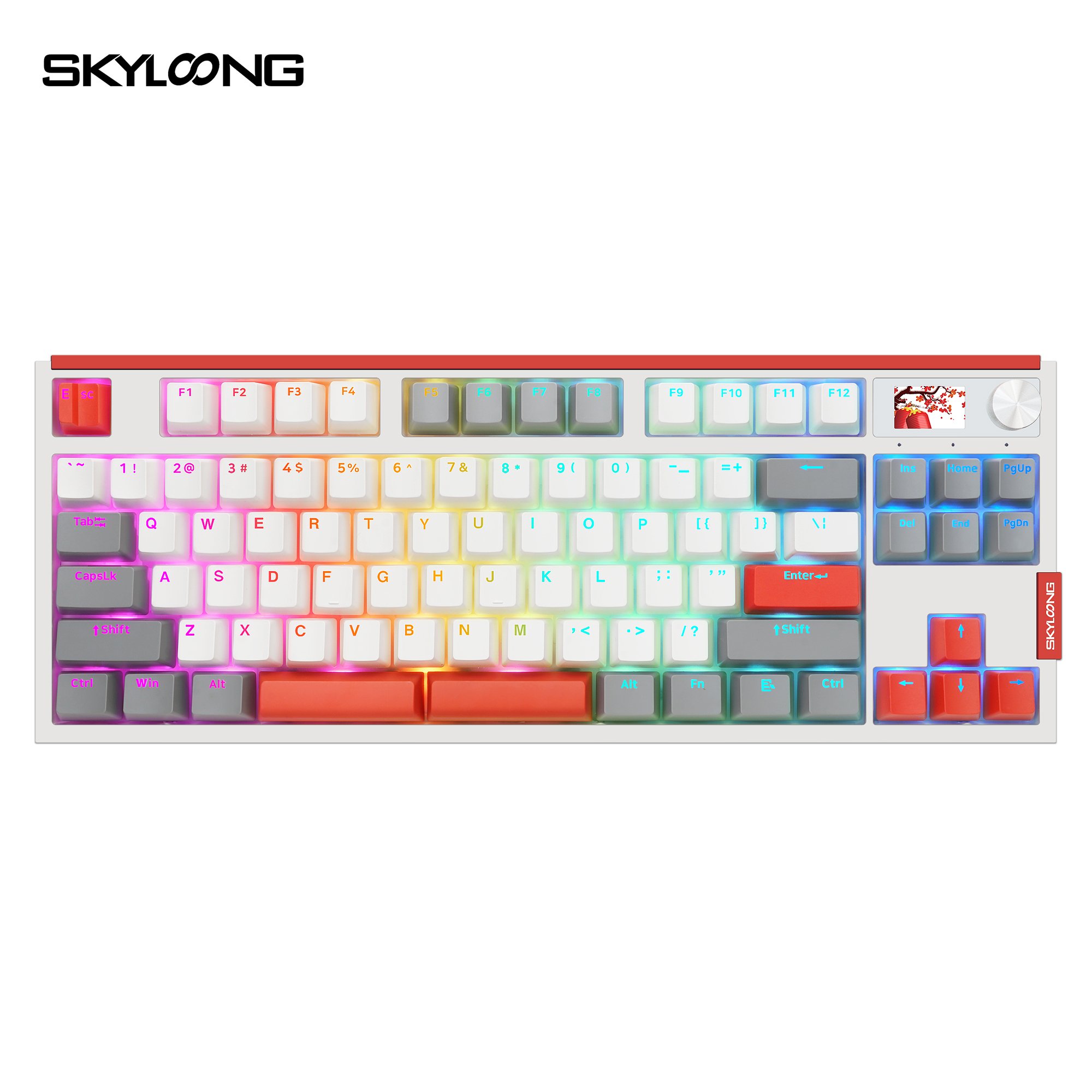SKYLOONG GK87PRO Youth Ed hotswappable 2.4GHZ BT wireless gaming RGB gateron switch 80% TKL 87keys mechanical keyboard