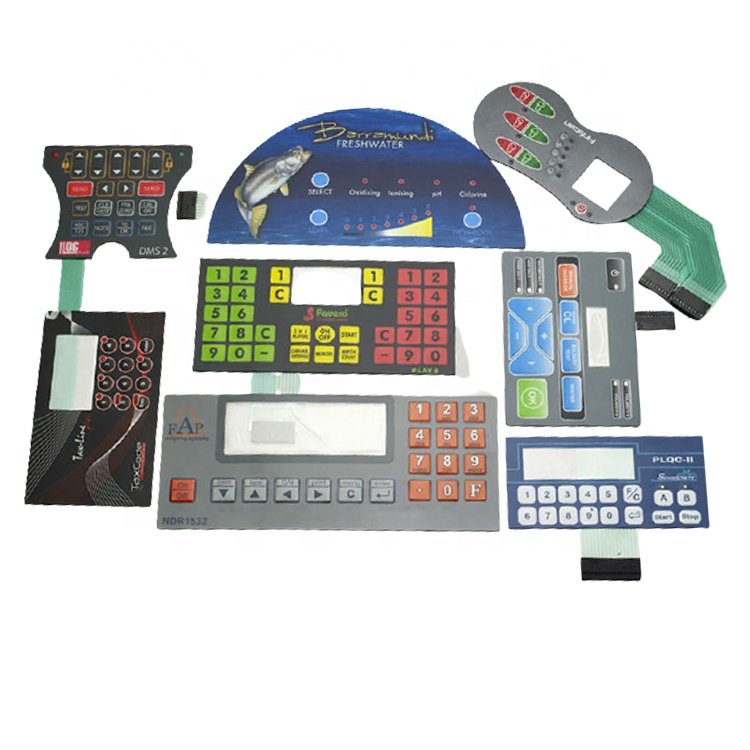 Customized silk printing PC material waterproof membrane switch keypad