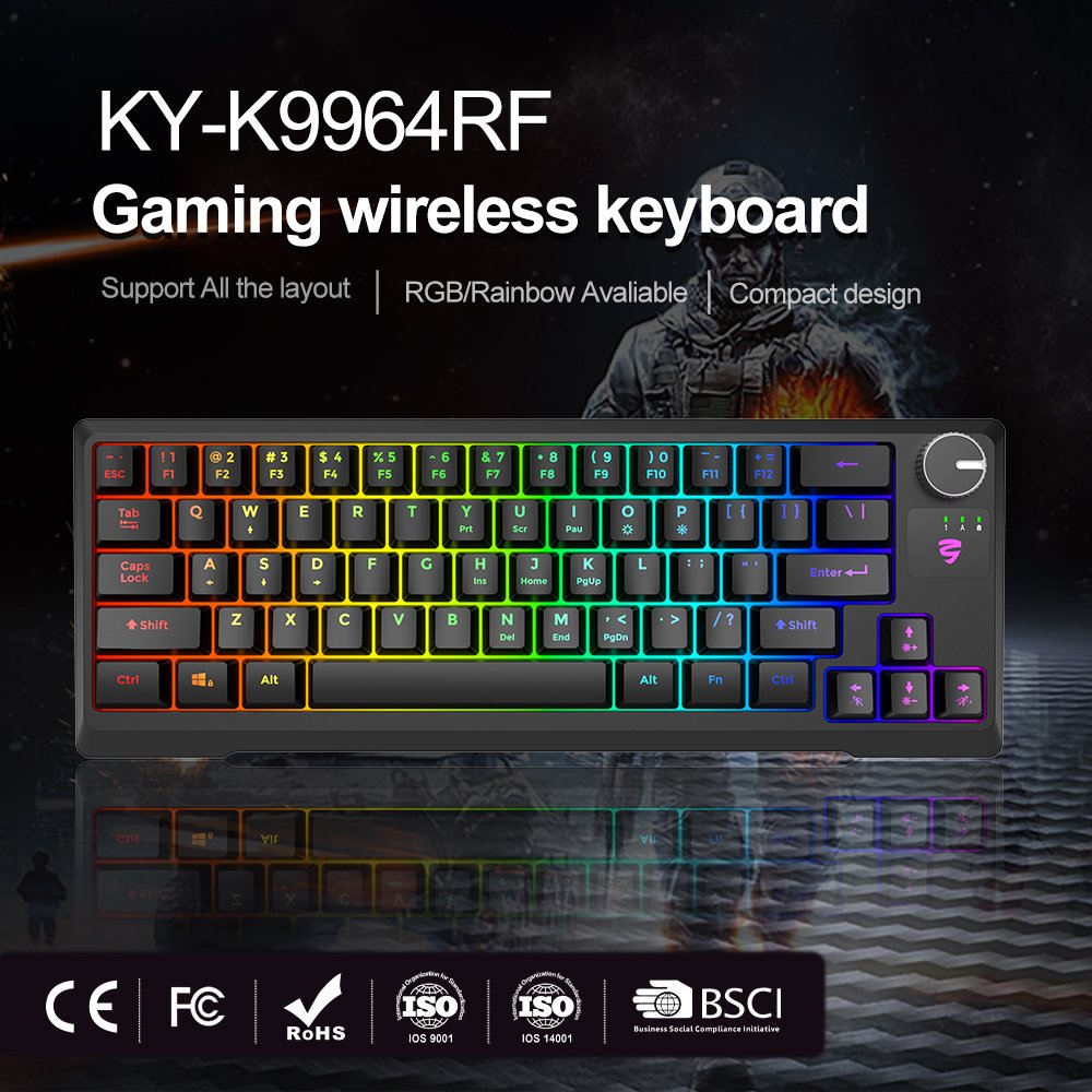 New Product Promotion Hot Style Mini Rechargeable Wireless Studio Game Office Gaming Keyboard