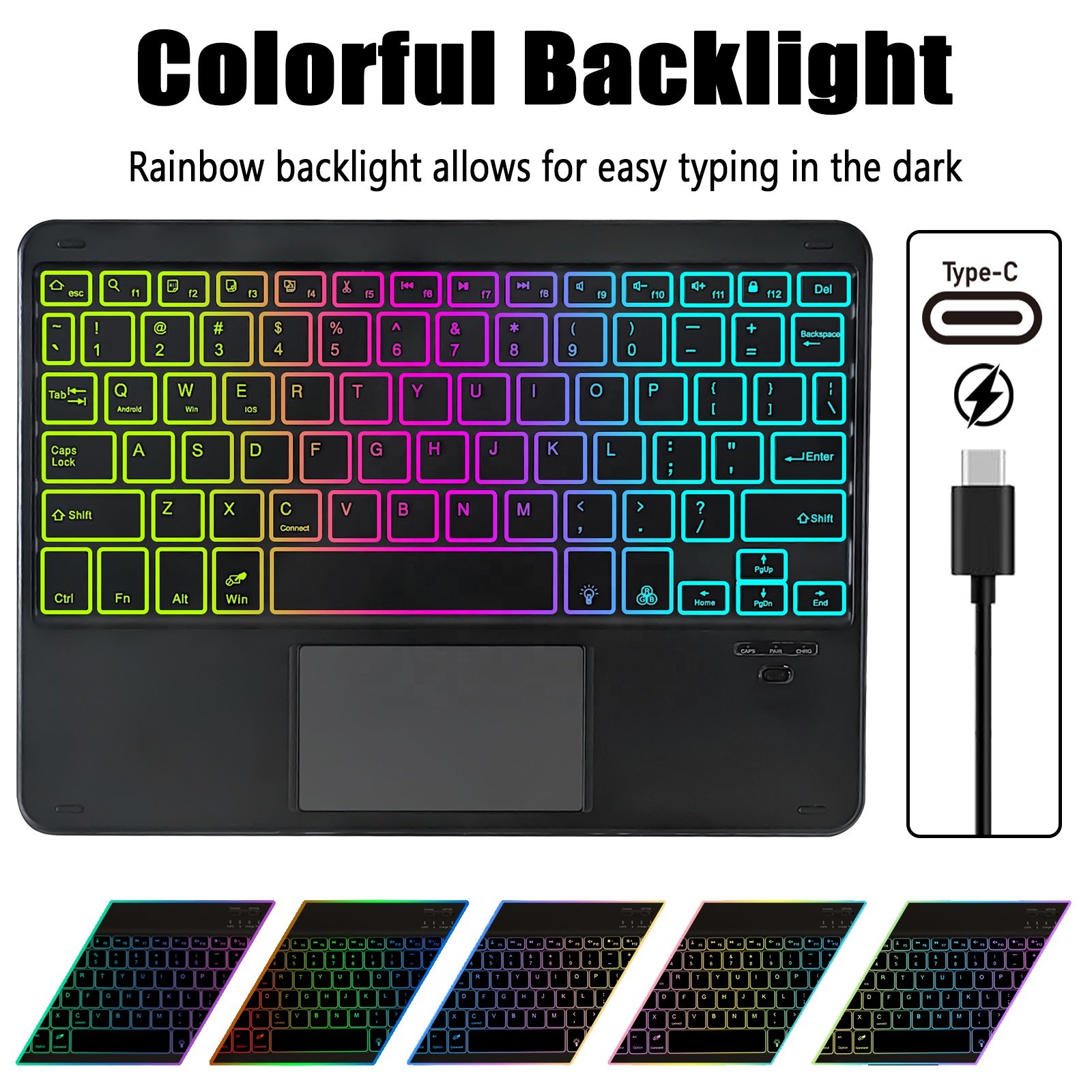 Backlit TrackPad Keyboard Custom Language Detachable Wireless Tablet Cover Case for Huawei Honor Pad X9 11.5 Case Keyboard