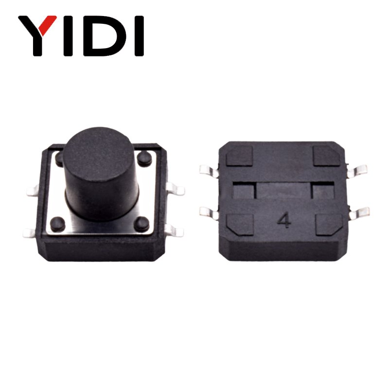 PCB 5/6/7/8/9/10/11/12mm Electric Momentary Vertical Tactile Push Button Switch ON OFF Tact Switch SMD SMT 12X12mm 4 Pin
