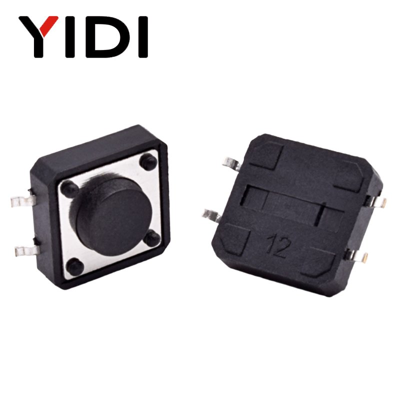 PCB 5/6/7/8/9/10/11/12mm Electric Momentary Vertical Tactile Push Button Switch ON OFF Tact Switch SMD SMT 12X12mm 4 Pin