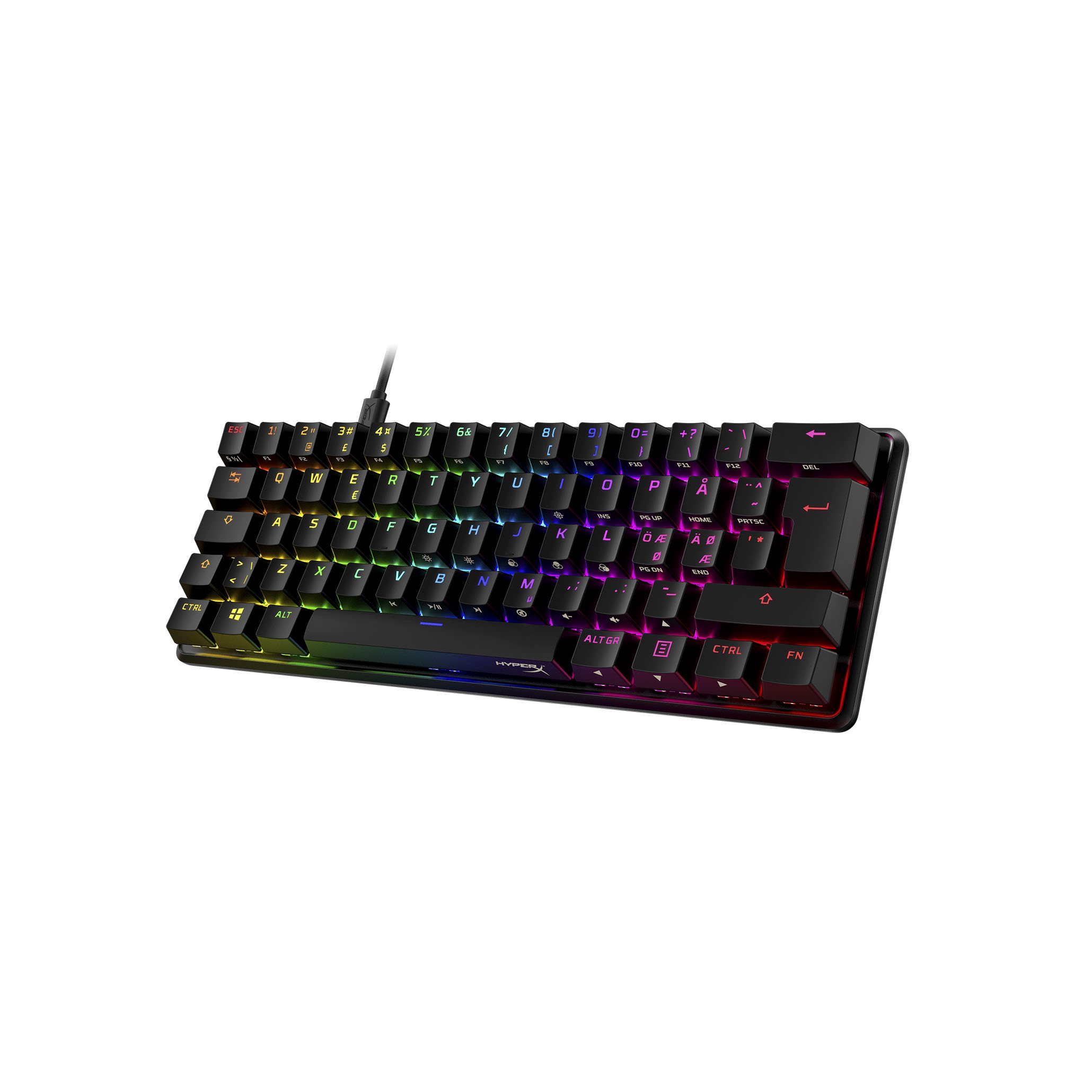 Hyper X Alloy Origins 60 RGB Mechanical Gaming Keyboard Ultra Compact 60% Form Factor Gaming Keyboard