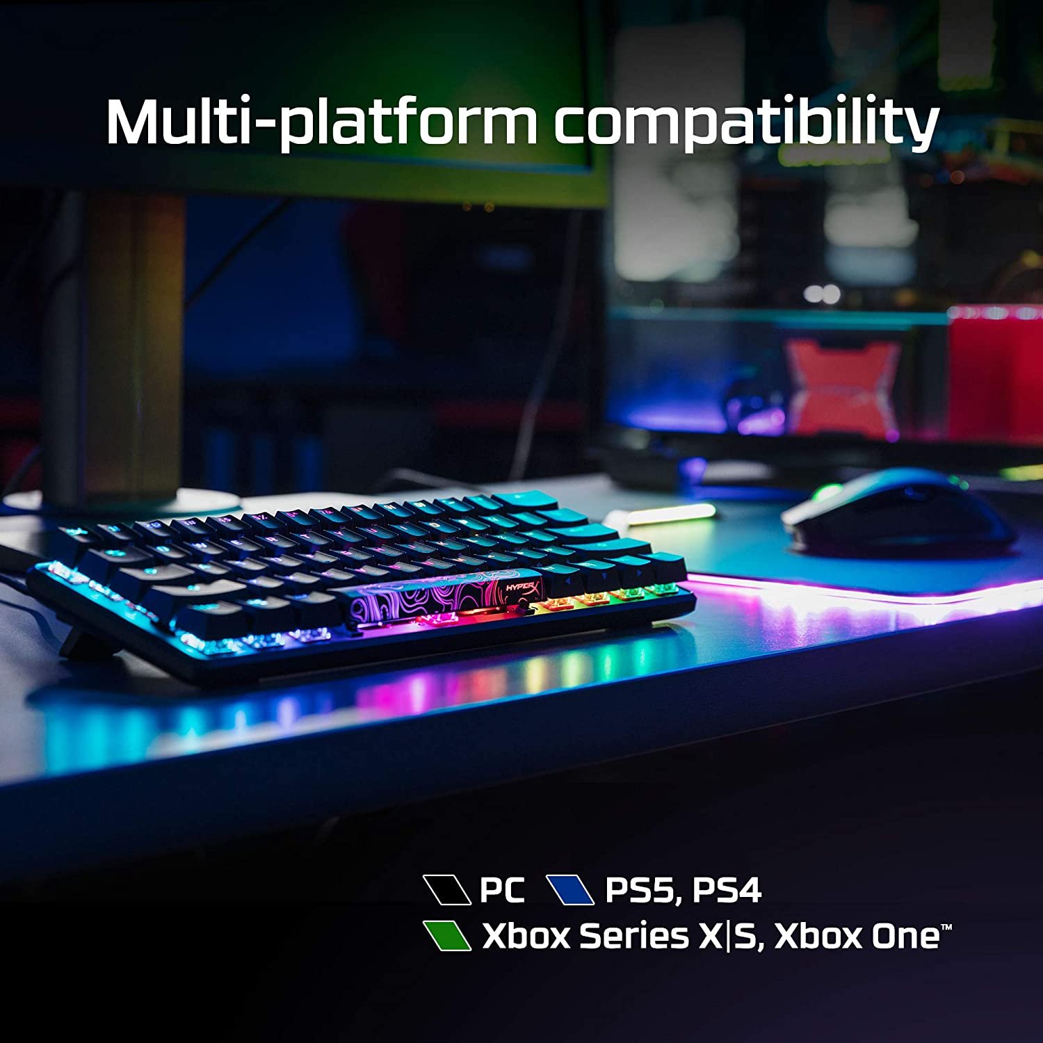 Hyper X Alloy Origins 60 RGB Mechanical Gaming Keyboard Ultra Compact 60% Form Factor Gaming Keyboard