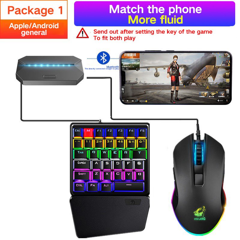 ZIYOULANG G6 game converter RGB light Gamepad keyboard and mouse converter for Switch Xbox PS4 5