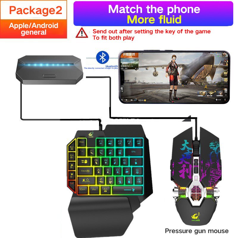 ZIYOULANG G6 game converter RGB light Gamepad keyboard and mouse converter for Switch Xbox PS4 5