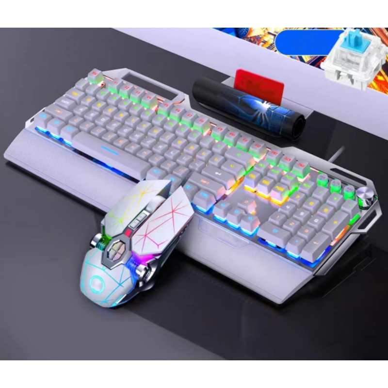 mechanical Keyboard mouse set esports black axis home network cafe with hand game desktop notebook Gaming Keyboard