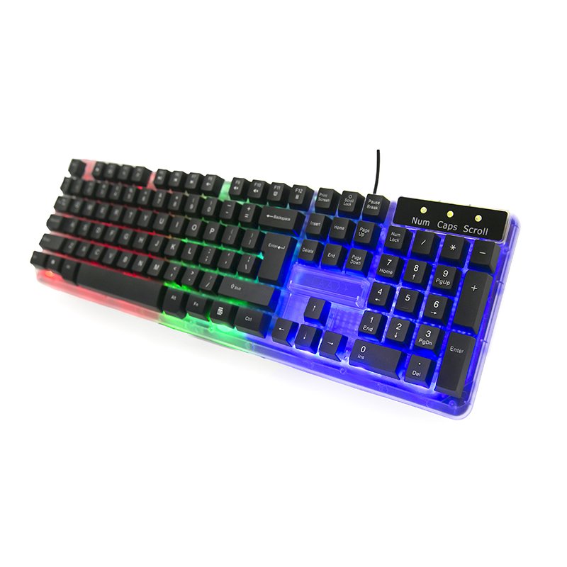 Custom Logo Gaming keyboard 7 color backlight tecladosp gaming mechanical feeling keyboard gaming