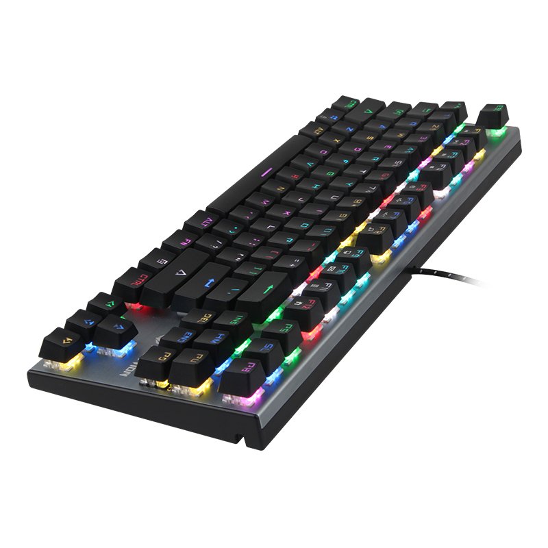 Meetion MK04 RGB OUTEMU Blue Switch 87 Keys Arabic laser Mechanical Gaming Keyboard