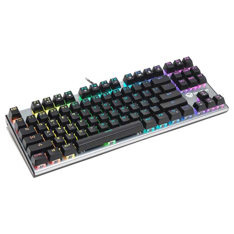 Meetion MK04 RGB OUTEMU Blue Switch 87 Keys Arabic laser Mechanical Gaming Keyboard
