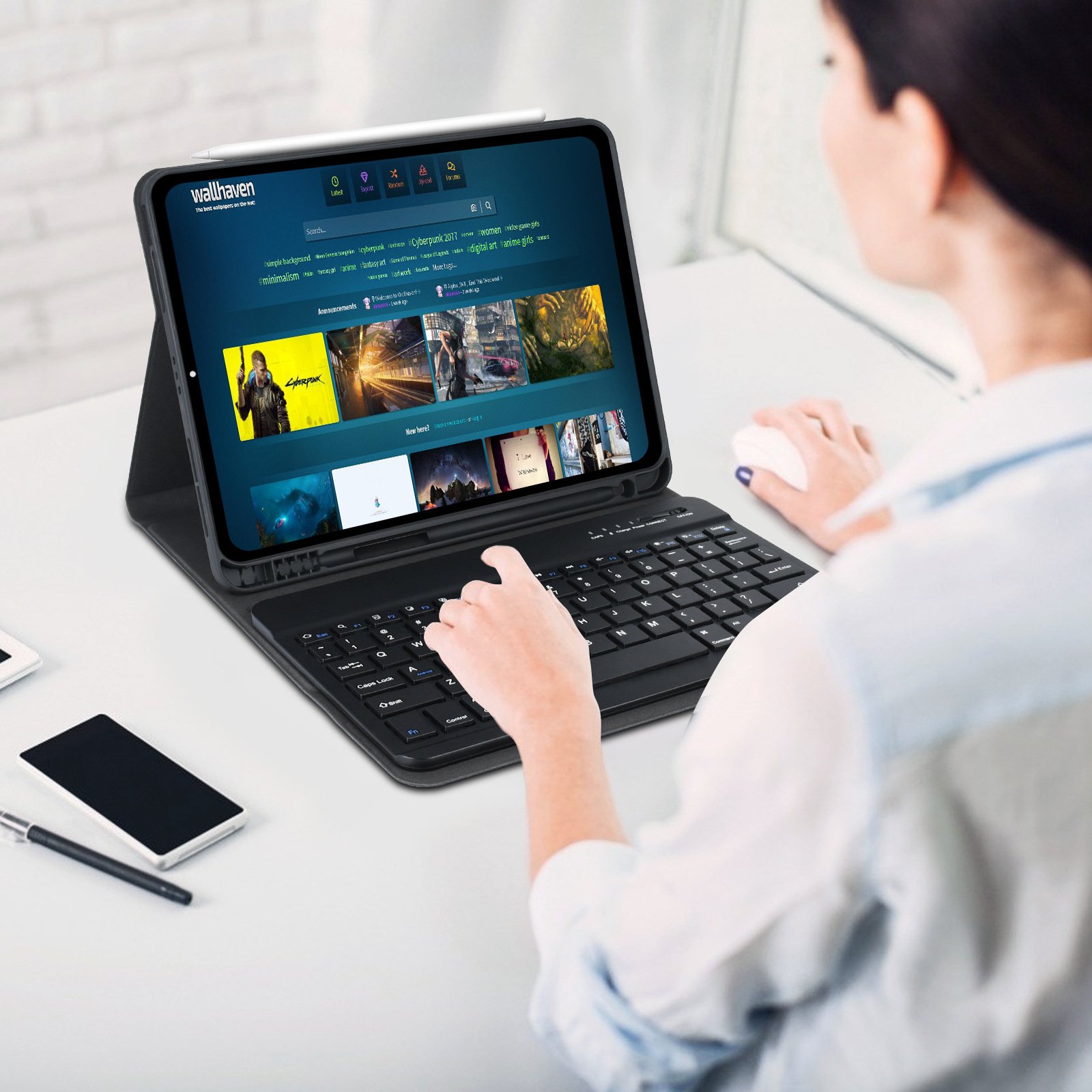 [ For ipad 10.9 ] kickstand pu leather Bluetooth keyboard case for ipad 10th gen 10.9 inch 2022 tablet case