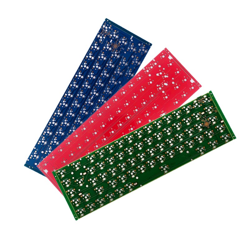 60 75 full size Fr4 ceramic keyboard circuit board QMK via 65 keyboard hot swap pcb