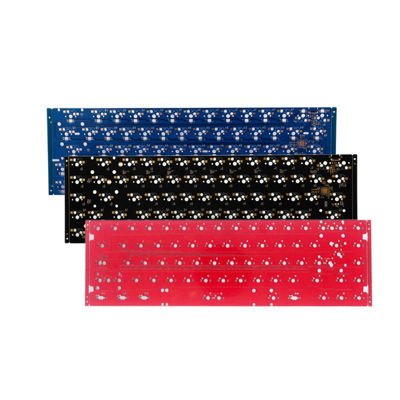 60 75 full size Fr4 ceramic keyboard circuit board QMK via 65 keyboard hot swap pcb