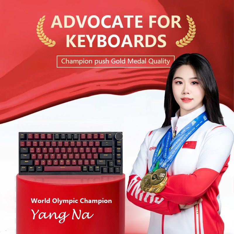 Wireless Keyboard 82 Keys Hot Swappable Red Switch Custom Keycap Computer Gaming USB Wired RGB Light Mechanical Keyboard
