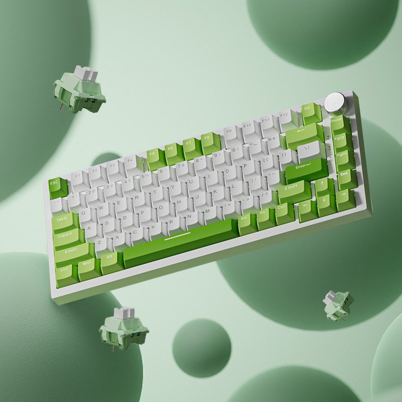 Wireless Keyboard 82 Keys Hot Swappable Red Switch Custom Keycap Computer Gaming USB Wired RGB Light Mechanical Keyboard