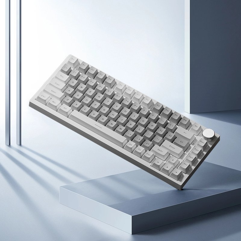 Wireless Keyboard 82 Keys Hot Swappable Red Switch Custom Keycap Computer Gaming USB Wired RGB Light Mechanical Keyboard