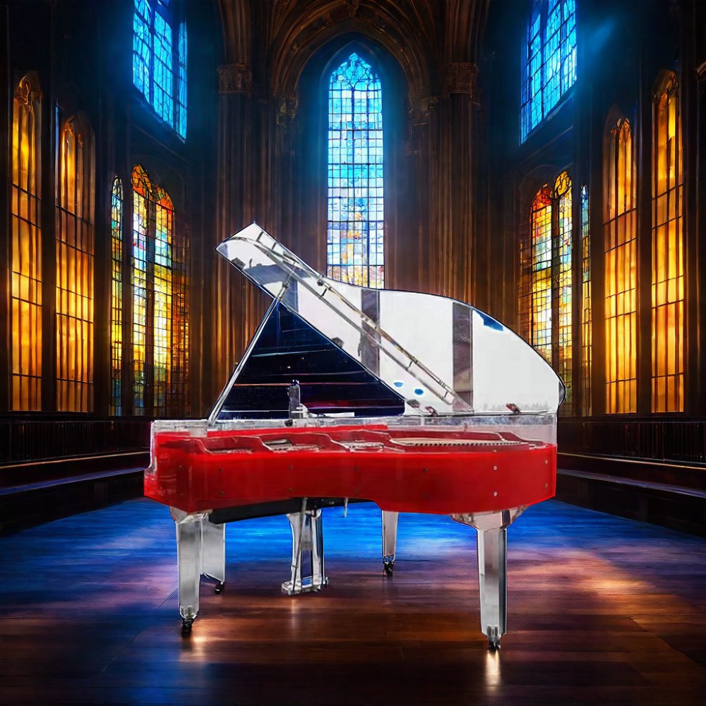 High Grade Grand Acrylic Crystal Piano Decorative Clear Mechanical Keyboard Model Number