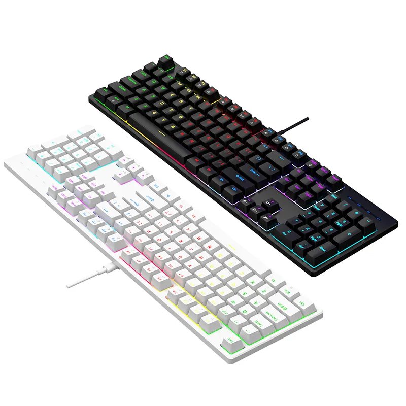 gaming mechanical keyboard blue switch keyboard wired RGB for desktop Keyboard RGB Backlit Optical Home Office Computer