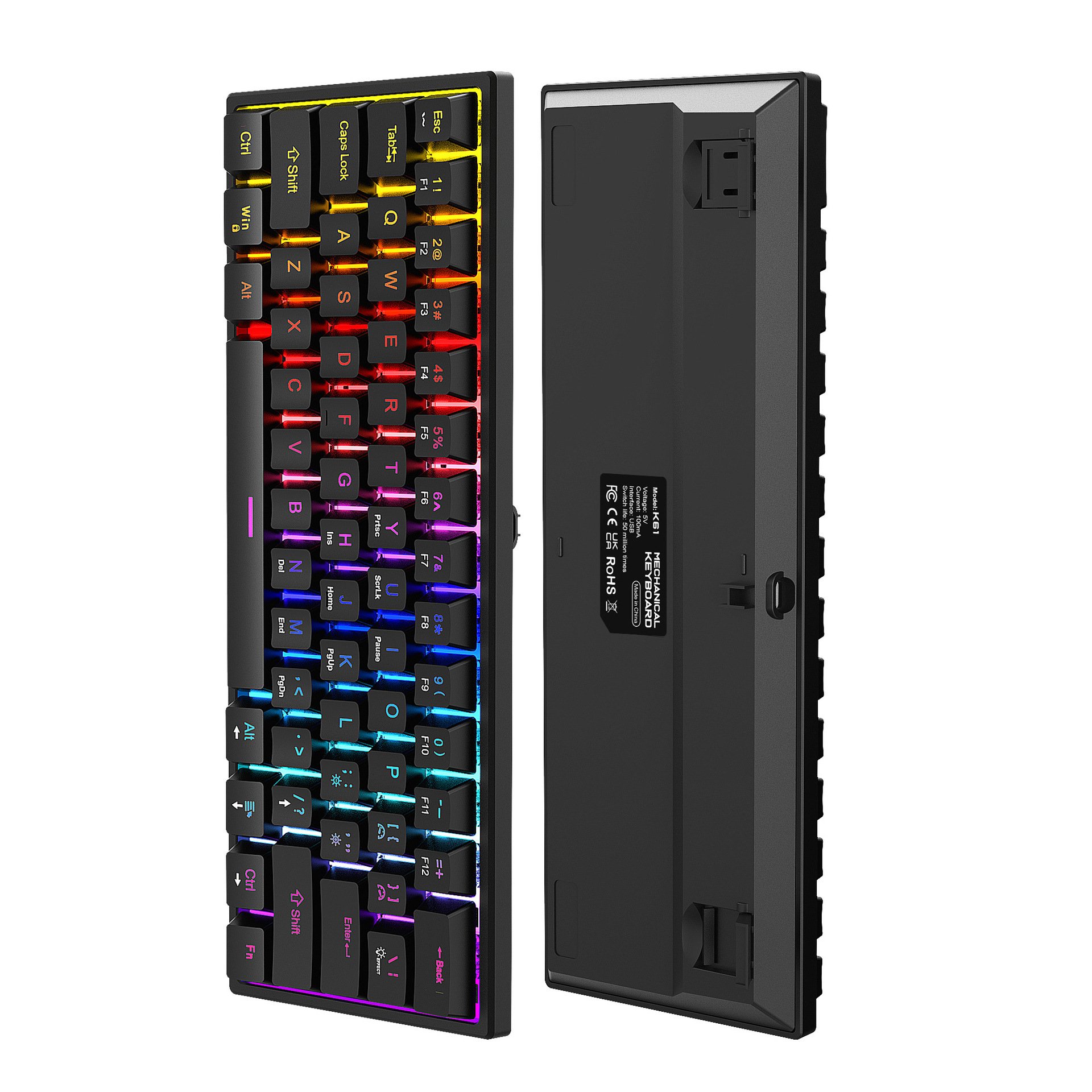 gaming mechanical keyboard blue switch keyboard wired RGB for desktop Keyboard RGB Backlit Optical Home Office Computer