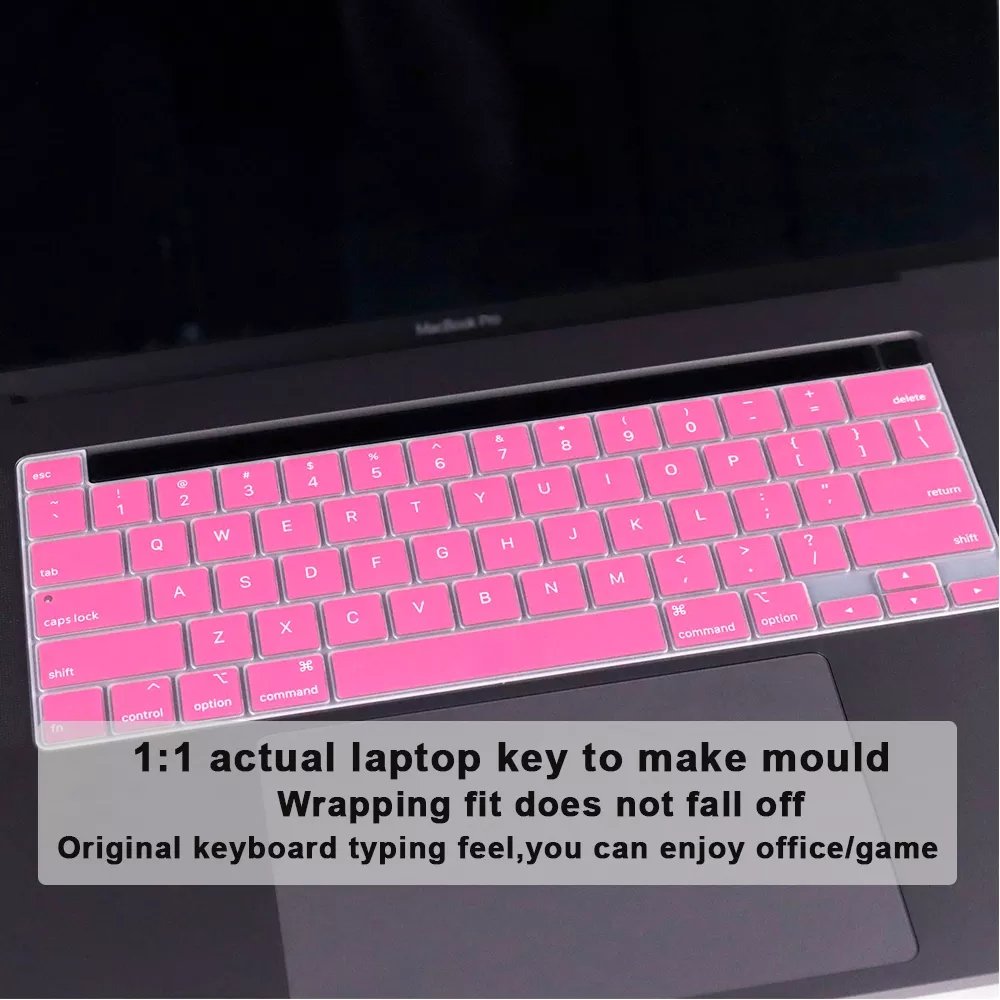 Thin Sofe English Silicone Keyboard Cover laptop Skin for MacBook Pro 16 with Touch Bar A2141 M1 A2338 laptop keyboard cover