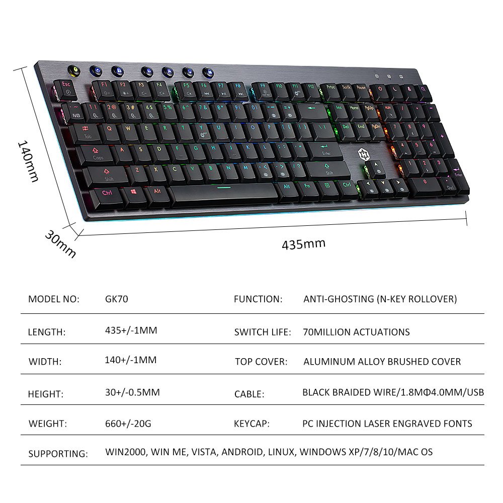 108keys PC Keycaps Bluetooth Wireless USB Wired Connection Kailh White Brown Swith Mechanical Gaming Keyboard For Desktop Laptop