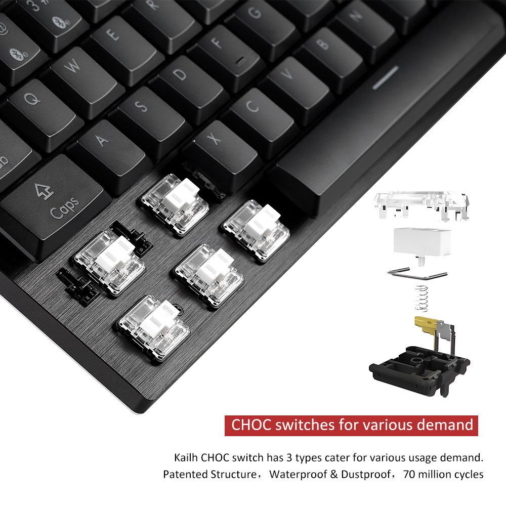 108keys PC Keycaps Bluetooth Wireless USB Wired Connection Kailh White Brown Swith Mechanical Gaming Keyboard For Desktop Laptop
