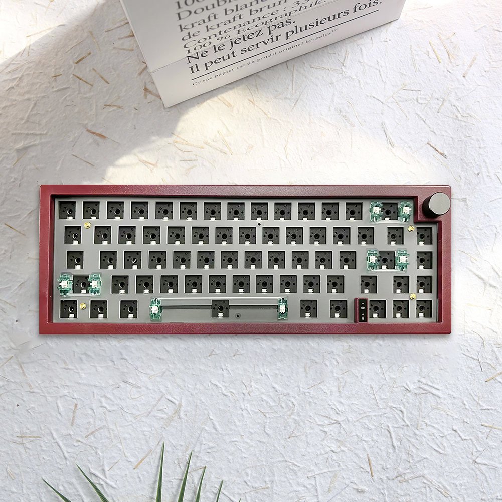 GMK67 67 Keys Mechanical Keyboard RGB Backlight Mechanical Wired Keyboard DIY with Knob Switch Function Keyboard Parts