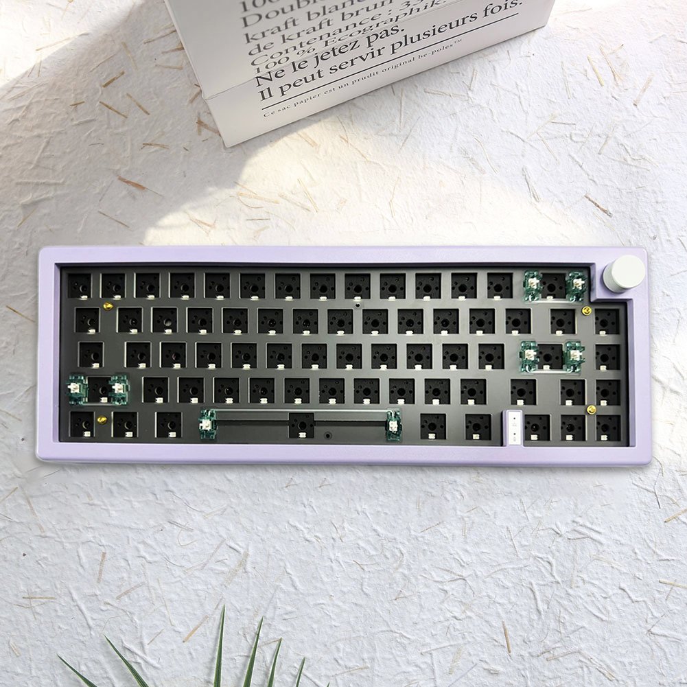GMK67 67 Keys Mechanical Keyboard RGB Backlight Mechanical Wired Keyboard DIY with Knob Switch Function Keyboard Parts