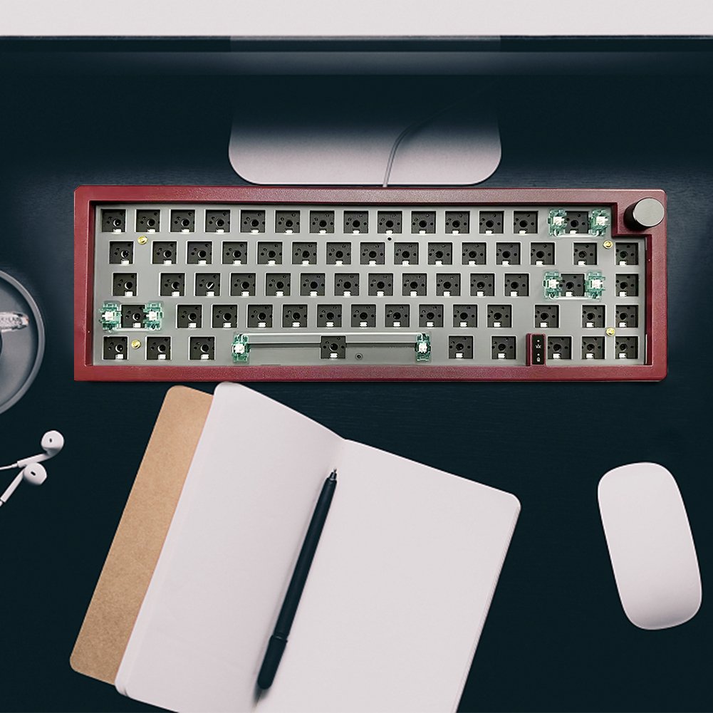 GMK67 67 Keys Mechanical Keyboard RGB Backlight Mechanical Wired Keyboard DIY with Knob Switch Function Keyboard Parts