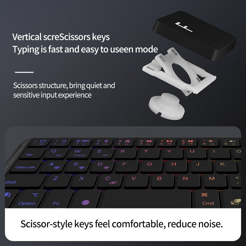 for Apple iPad mini 6 Keyboard Case Smart Pencil Slot Mini Case with Magnetic LED Keyboard Cover for iPad Mini 6 gen Free Mouse