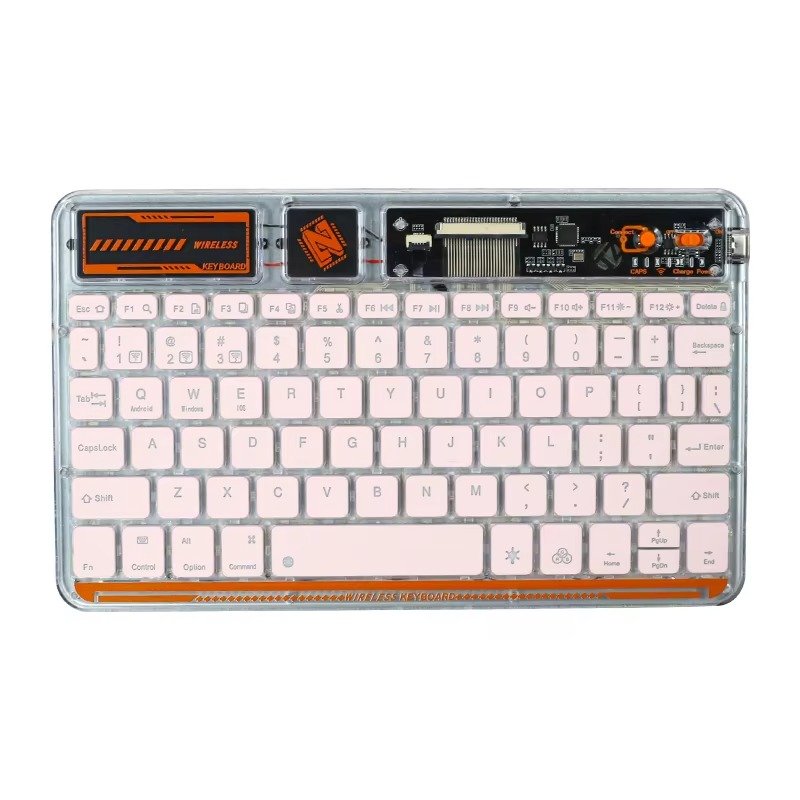 New Design Transparent Bluetooth keyboard Mini Portable Bluetooth Keyboard Multi-system Bluetooth USB Keyboard