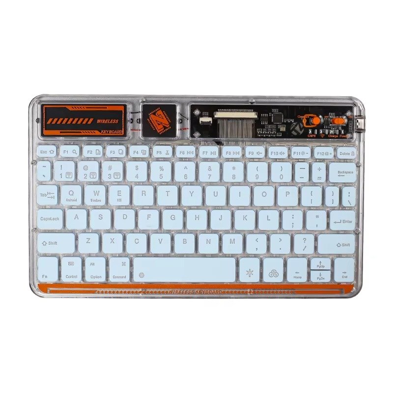New Design Transparent Bluetooth keyboard Mini Portable Bluetooth Keyboard Multi-system Bluetooth USB Keyboard
