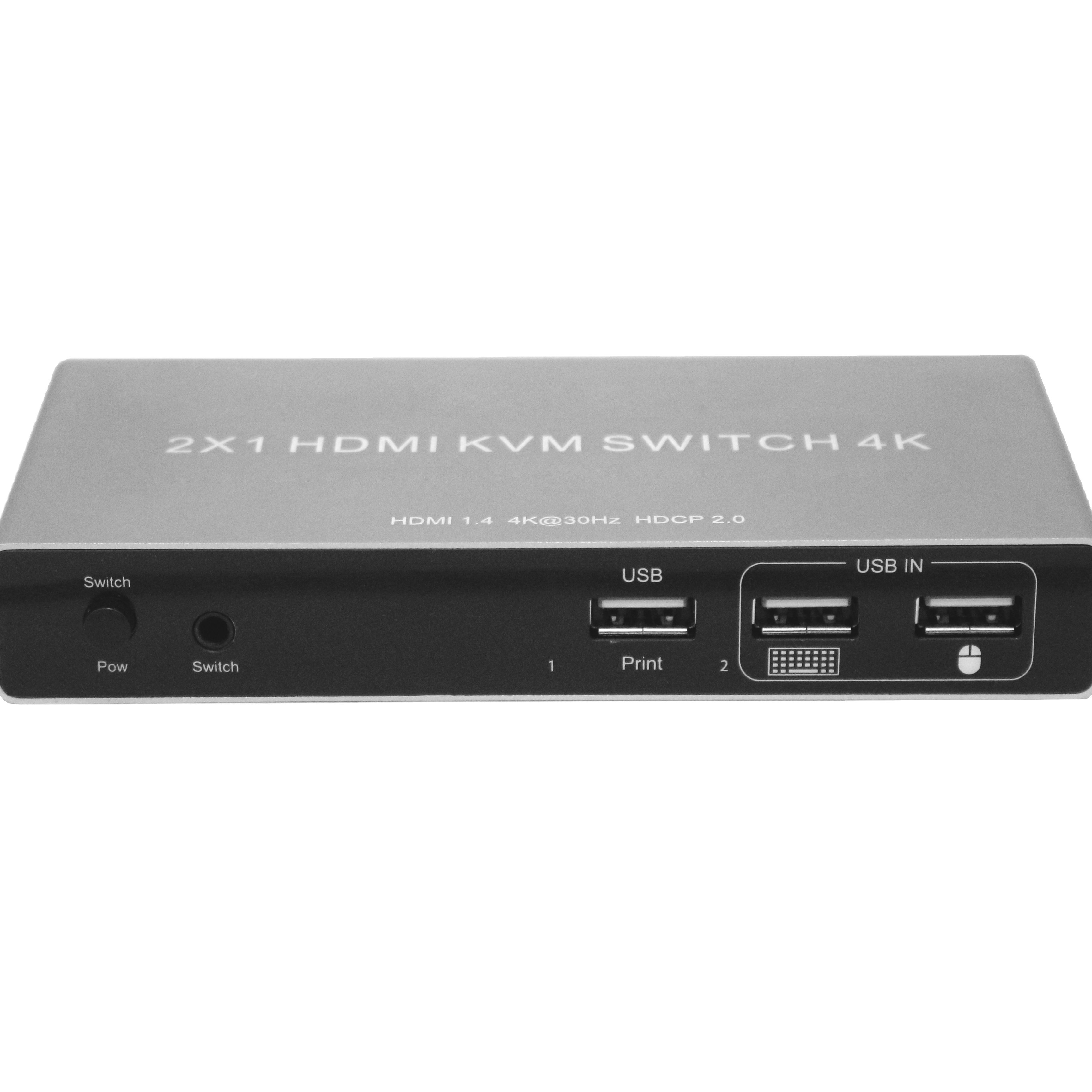 HDMI kvm switch support 4K 2x1 2 in 1 out