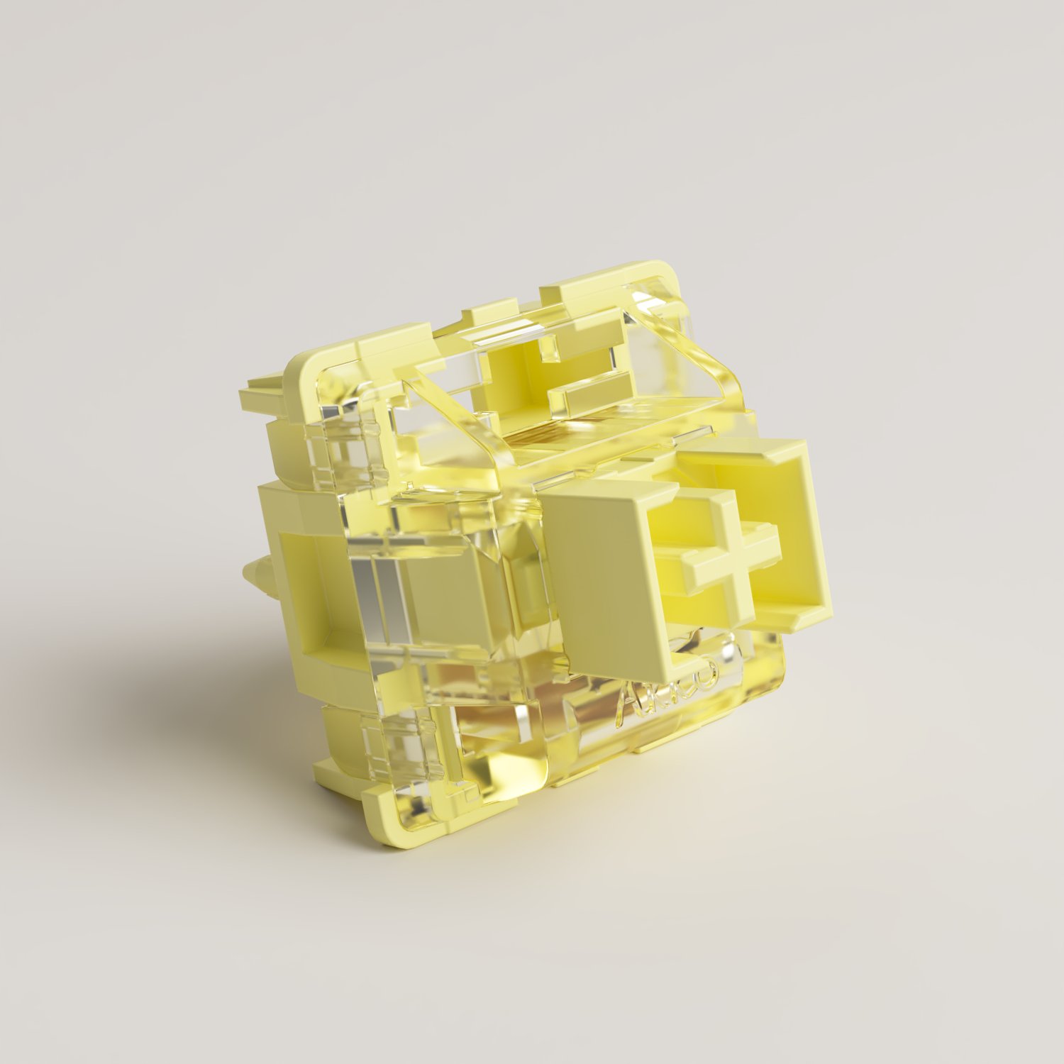 45 Pieces/Box Akko V3 Cream Yellow Pro Switches 5 Pin 50gf Linear Switch with Dustproof Stem Compatible with MX Keyboard Switch