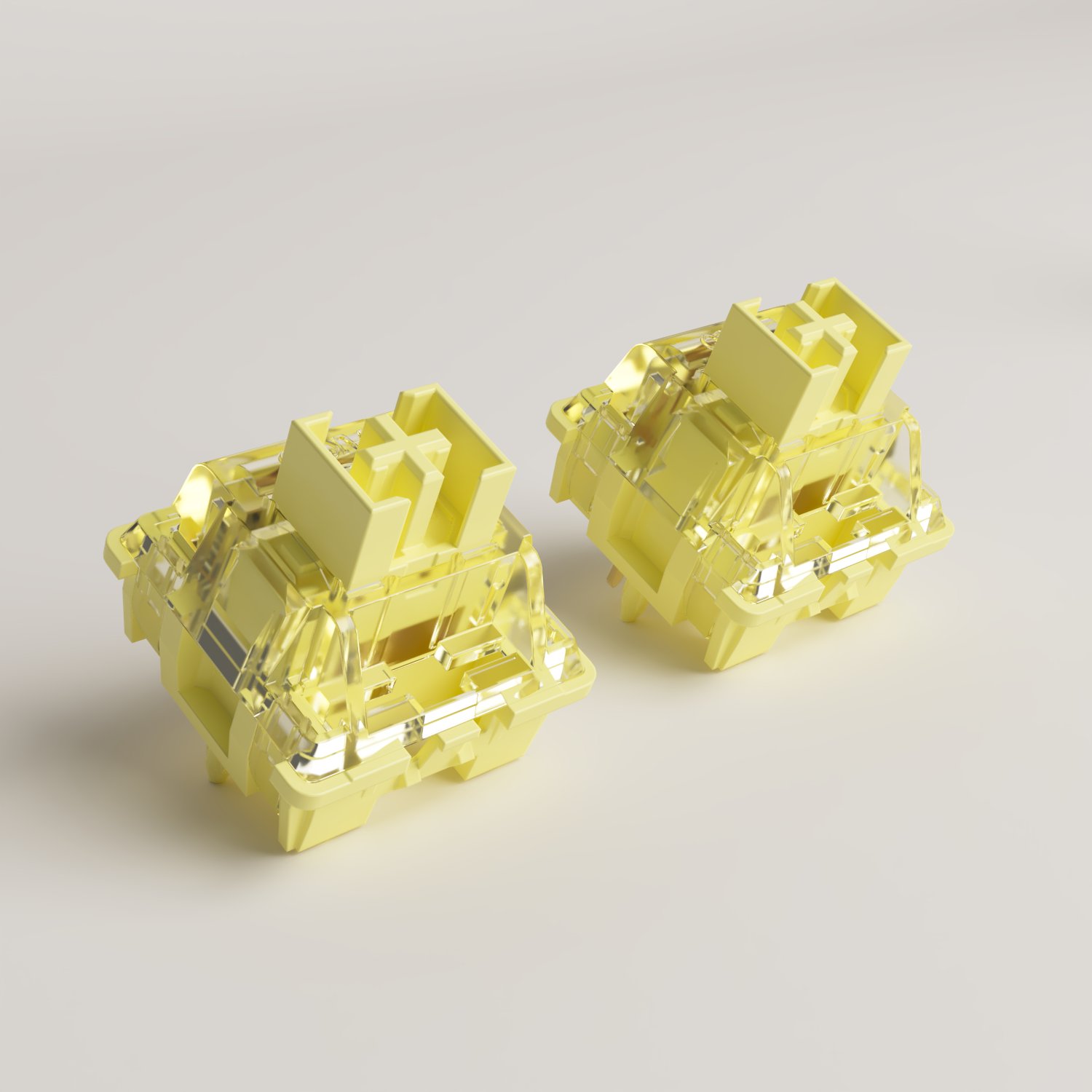 45 Pieces/Box Akko V3 Cream Yellow Pro Switches 5 Pin 50gf Linear Switch with Dustproof Stem Compatible with MX Keyboard Switch