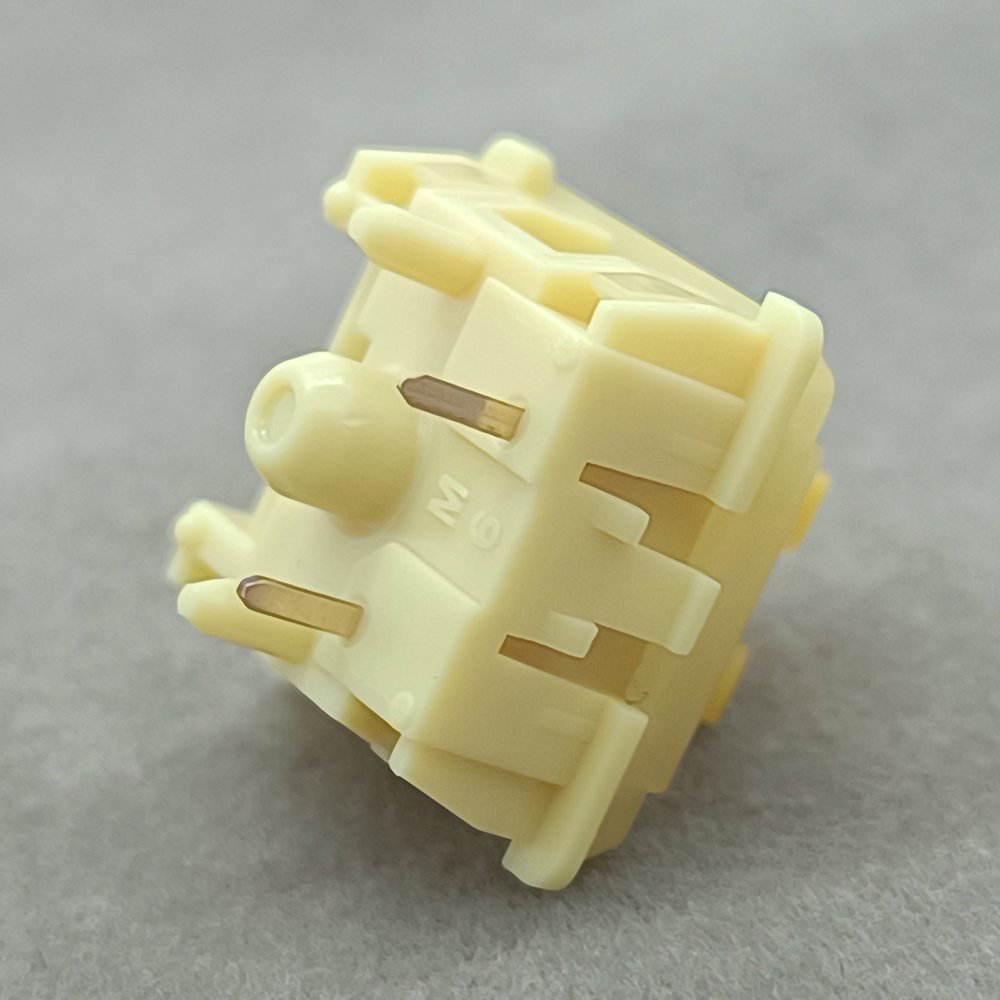 Tecsee OEM Linear/Tactile Medium Mechanical Switches POM Stem 63.5g Spring 5 Pin Yellow Keyboard Switches