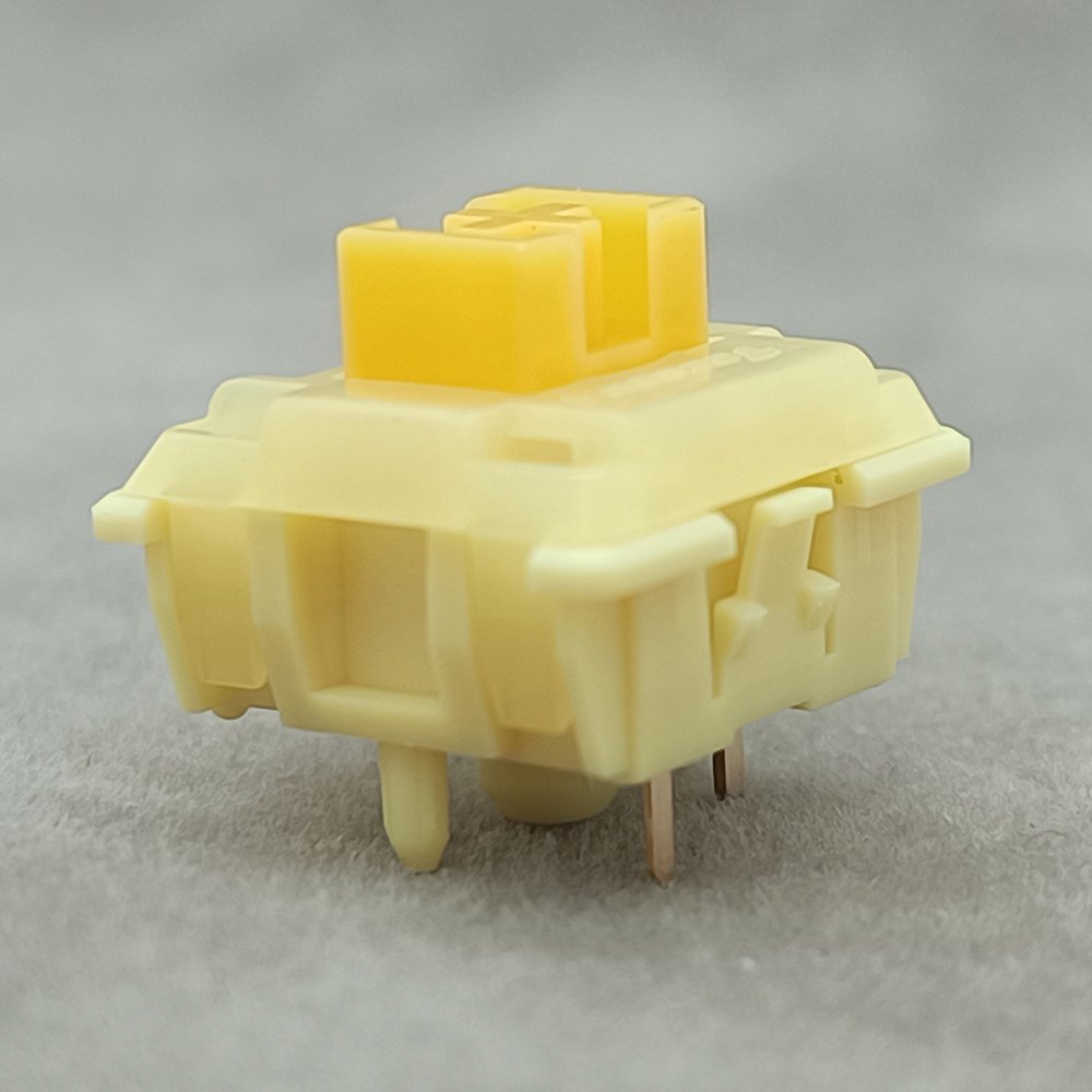 Tecsee OEM Linear/Tactile Medium Mechanical Switches POM Stem 63.5g Spring 5 Pin Yellow Keyboard Switches