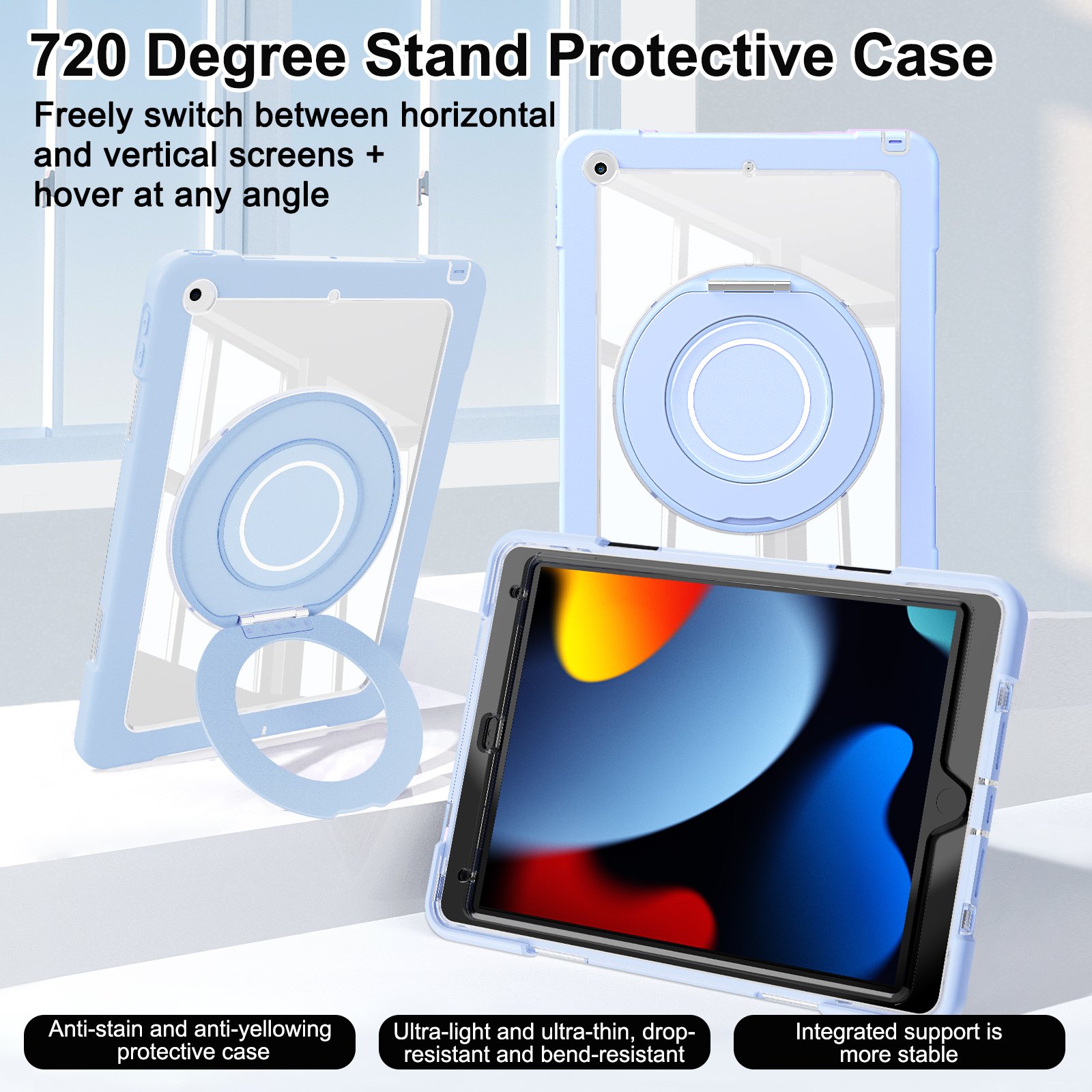 Protective Cover For iPad 10.2 Case MTL-STD Shockproof Transparent PC Silicone Case For iPad 10.2 Case