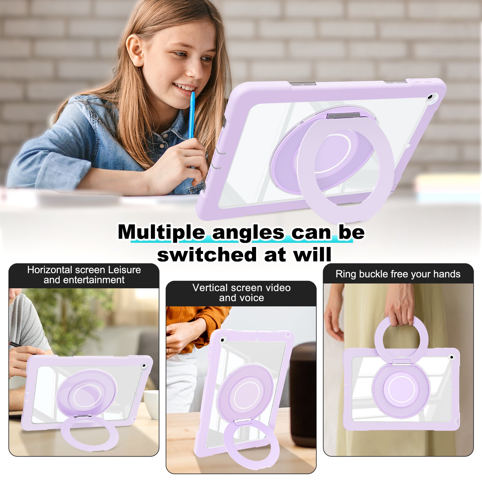 Protective Cover For iPad 10.2 Case MTL-STD Shockproof Transparent PC Silicone Case For iPad 10.2 Case