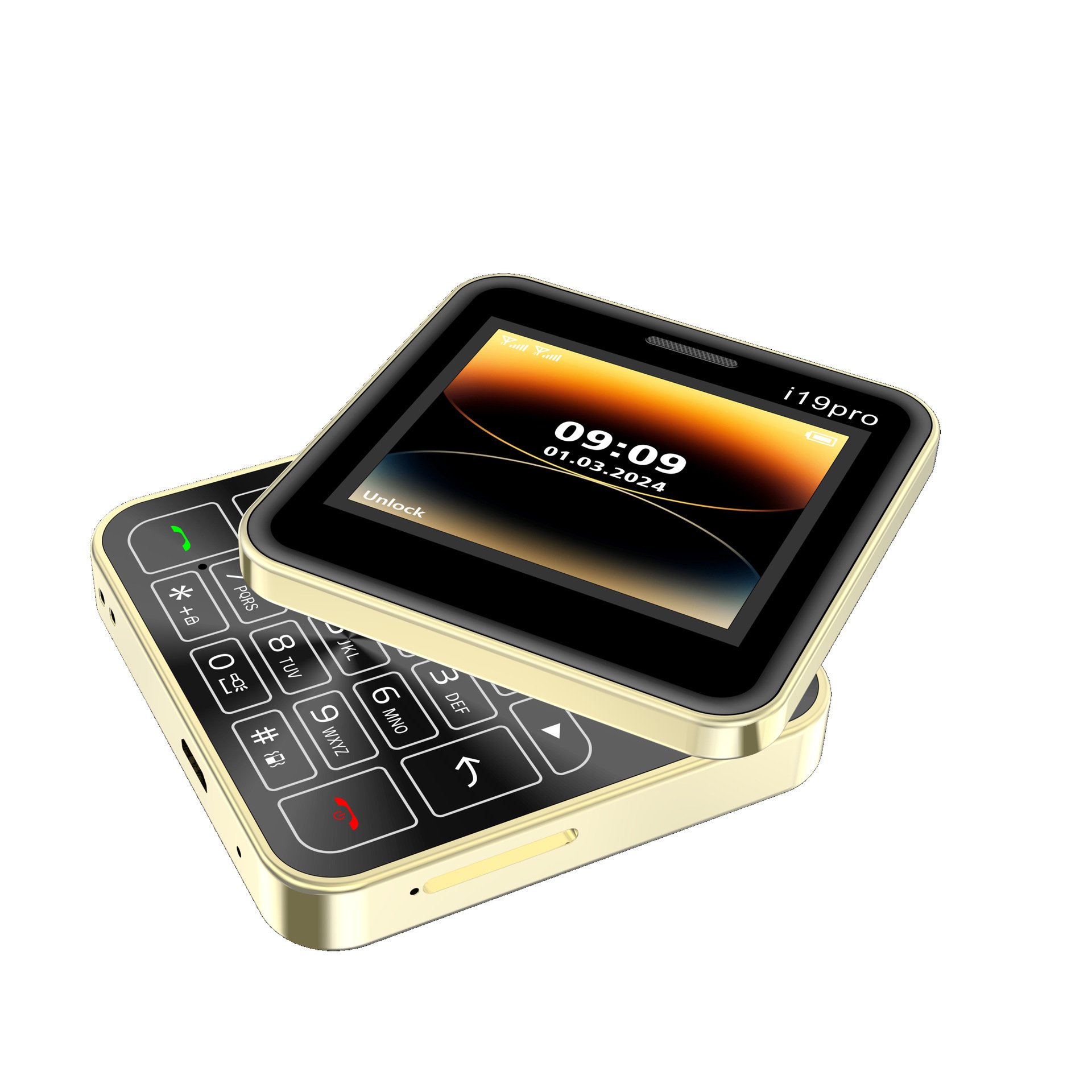 Cross border foreign trade 19 Pro flip phone non smartphone flip phone button elderly phone 2g foreign language hand
