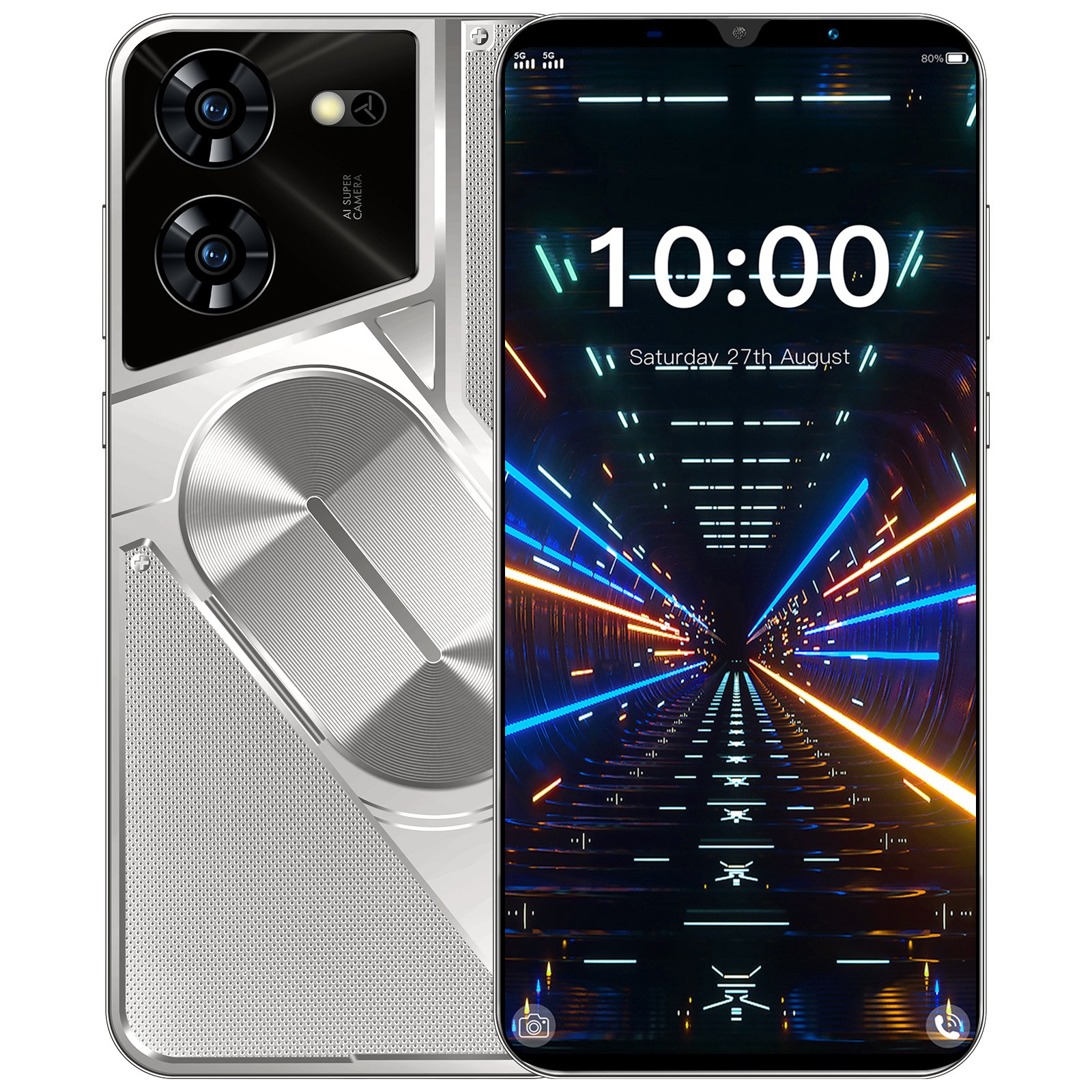 HSDF-Pova 5 Pro 16GB+1TB MEMORY 5.5 HD inch Screen Android14 Dual SIM Deca Core Smart phone