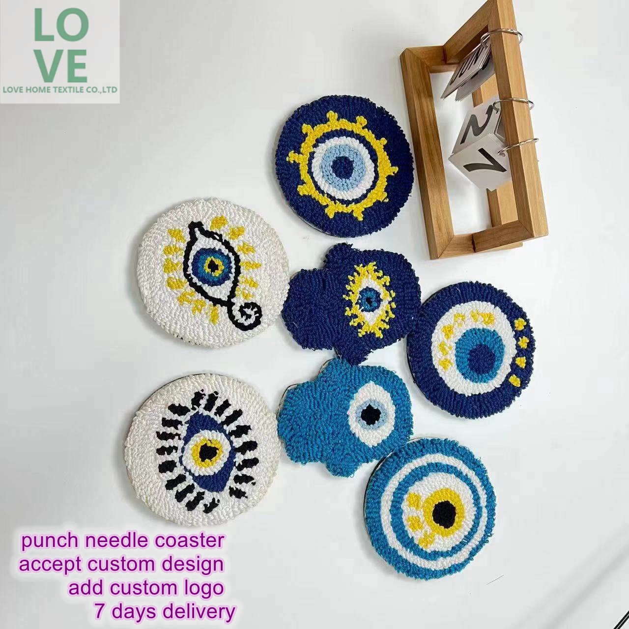 Cheaper Prince Custom Punch Needle Mug Rug Coaster Customization DIY Mat Anime Handcraft Tufting Cute Needle Rug for Gift