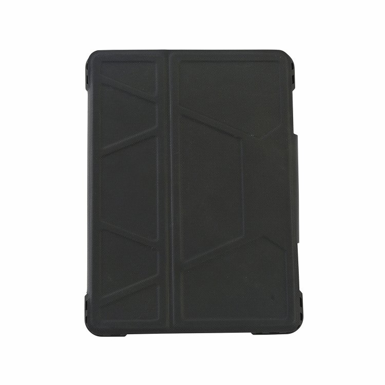 Rugged PU leather folio case with bluetooth touch pad keyboard shockproof 360 degree rotating cover for iPad 10.2 7/8/9th gen