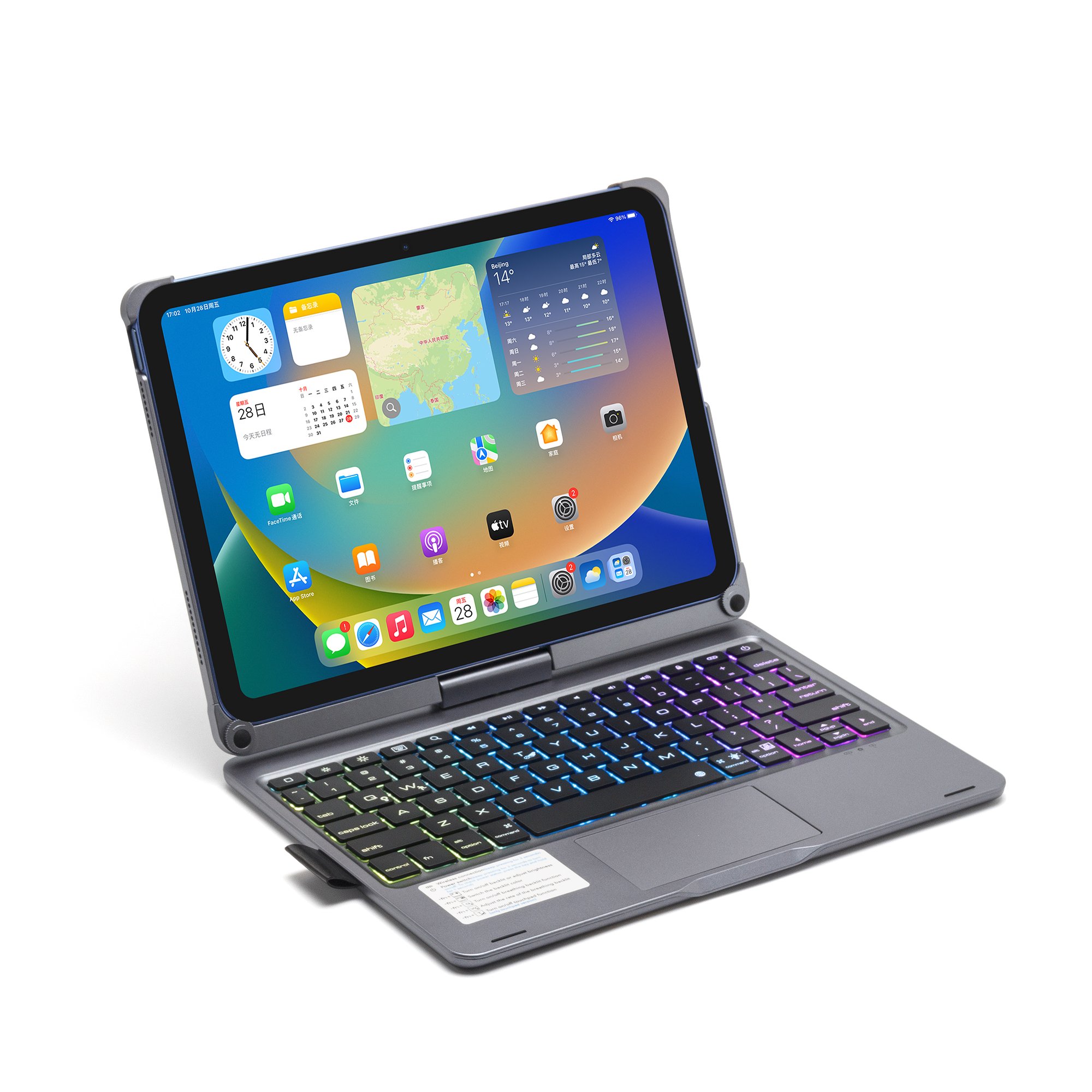Wireless Magic Keyboard With Trackpad Backlit Keys For Ipad Pro 11 12.9