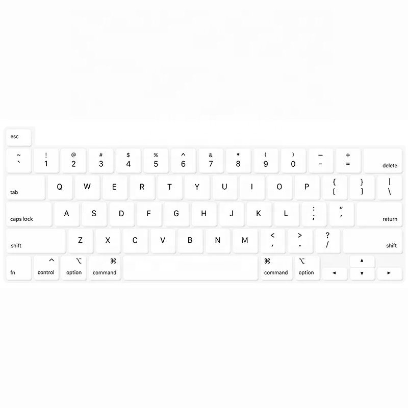 US Version Laptop Keyboard Cover for 2020 MacBook Pro 13 A2289/2251/2338 2019 Pro 16 A2141