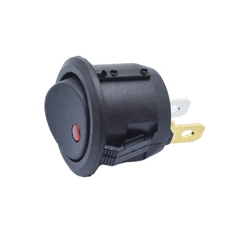 KCD1-105-3P 12v 250v On Off Rocker switch 3 Pin With LED Lamp Illumination Round Rocker switch
