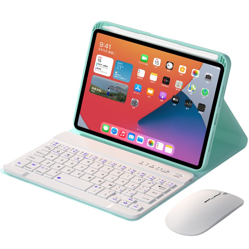 for Apple iPad mini 6 Keyboard Case Smart Pencil Slot Mini Case with Magnetic LED Keyboard Cover for iPad Mini 6 gen Free Mouse