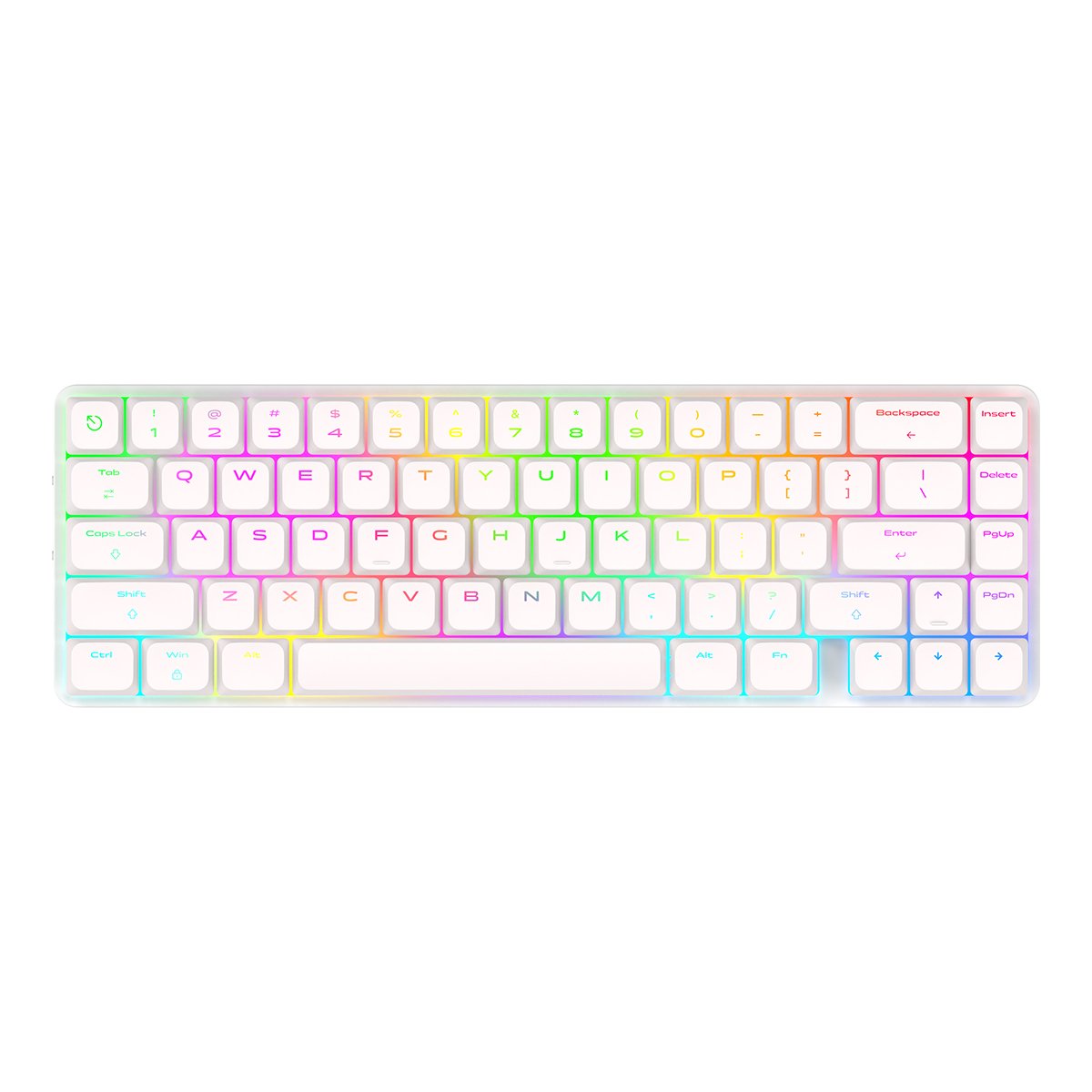 68 Keys Gateron Brown Switches Low Profile Mechanical Keyboard RGB Ultra-Thin Wireless Bluetooth Tri-mode Slim Gaming Keyboard