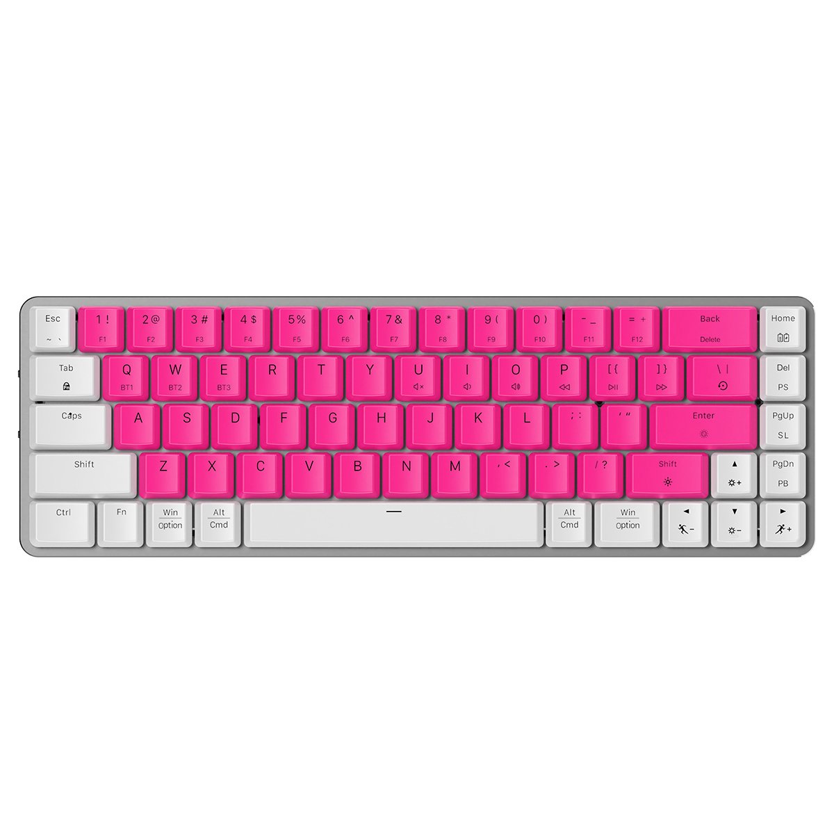 68 Keys Gateron Brown Switches Low Profile Mechanical Keyboard RGB Ultra-Thin Wireless Bluetooth Tri-mode Slim Gaming Keyboard