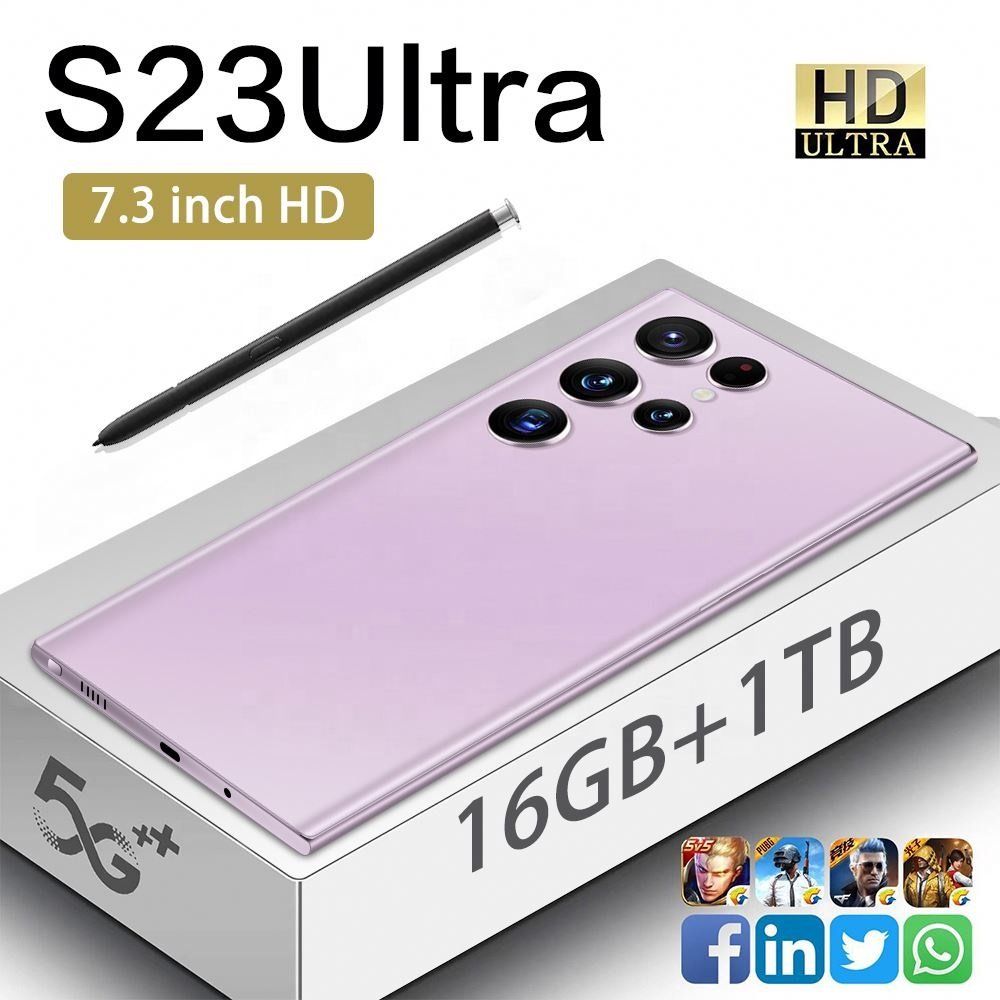 Factory Price S23 Ultra Phone 5g Smartphone Android 13.0 Mobile Phones Hot New 1tb Android 6.8 Inch 16gb + Hd Oled